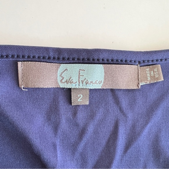 Eva Franco - Anthropologie - Navy and Burgundy Fit and Flare Samantha Dress - Picture 8 of 9